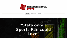 What Unconventionalstats.com website looked like in 2016 (7 years ago)