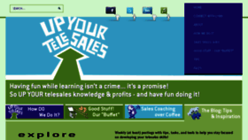 What Upyourtelesales.com website looked like in 2016 (7 years ago)