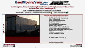 What Usedmovingvans.com website looked like in 2017 (7 years ago)