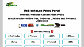 What Unblocker.cc website looked like in 2017 (7 years ago)