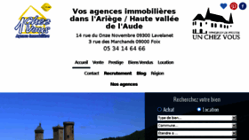 What Unchezvous.fr website looked like in 2017 (7 years ago)