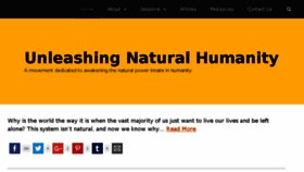 What Unleashingnaturalhumanity.com website looked like in 2017 (7 years ago)