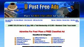 What Upostfreeads.com website looked like in 2017 (6 years ago)