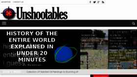 What Unshootables.com website looked like in 2017 (7 years ago)