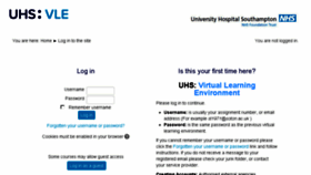 What Uhs-vle.co.uk website looked like in 2017 (6 years ago)