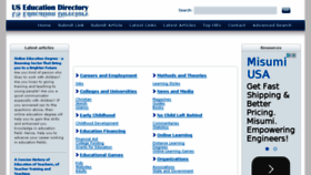 What Useducationdirectory.com website looked like in 2017 (6 years ago)
