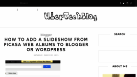 What Ubertechblog.com website looked like in 2017 (6 years ago)