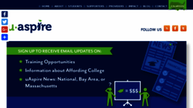 What Uaspire.org website looked like in 2017 (8 years ago)