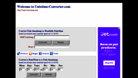 What Unixtime-converter.com website looked like in 2017 (6 years ago)