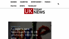 What Uktodaynews.com website looked like in 2017 (6 years ago)