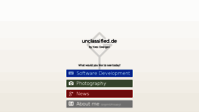 What Unclassified.de website looked like in 2017 (6 years ago)
