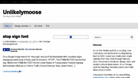 What Unlikelymoose.com website looked like in 2017 (6 years ago)