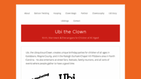 What Ubitheclown.com website looked like in 2017 (6 years ago)