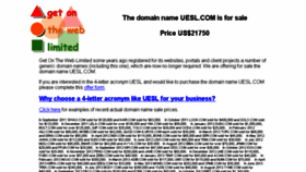 What Uesl.com website looked like in 2017 (7 years ago)