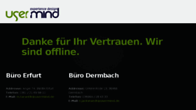 What Usermind.de website looked like in 2017 (6 years ago)