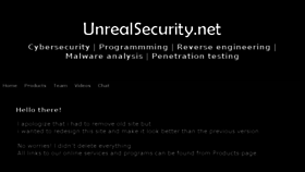 What Unrealsecurity.net website looked like in 2017 (6 years ago)