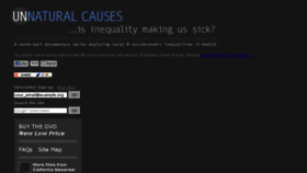 What Unnaturalcauses.org website looked like in 2017 (6 years ago)