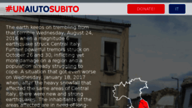 What Unaiutosubito.org website looked like in 2017 (6 years ago)