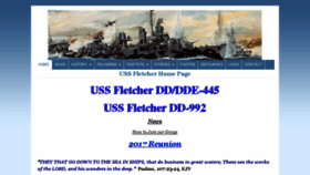What Ussfletcher.org website looked like in 2017 (6 years ago)