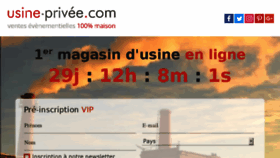 What Usine-privee.fr website looked like in 2017 (6 years ago)
