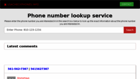 What Usacheckphones.info website looked like in 2017 (6 years ago)