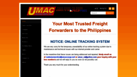 What Umaccargo.net website looked like in 2017 (6 years ago)