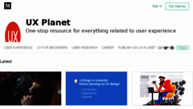 What Uxplanet.org website looked like in 2017 (6 years ago)