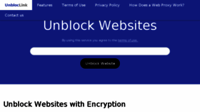 What Unbloc.link website looked like in 2017 (6 years ago)