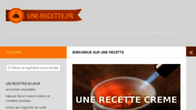 What Une-recette.fr website looked like in 2017 (6 years ago)