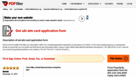 What Ubi-atm-card-application-form.pdffiller.com website looked like in 2017 (6 years ago)
