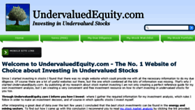What Undervaluedequity.com website looked like in 2017 (6 years ago)