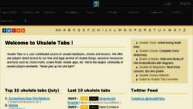 What Ukulele-tabs.com website looked like in 2018 (6 years ago)