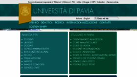 What Unipv.it website looked like in 2018 (6 years ago)