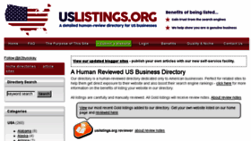 What Uslistings.org website looked like in 2018 (6 years ago)