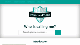 What Unknownphone.com website looked like in 2018 (6 years ago)