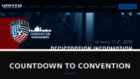 What Unitedsoccercoachesconvention.org website looked like in 2018 (6 years ago)