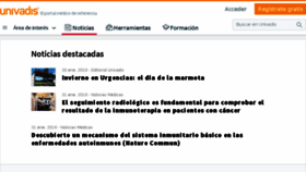 What Univadis.es website looked like in 2018 (6 years ago)