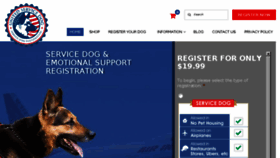 What Unitedservicedog.com website looked like in 2018 (6 years ago)