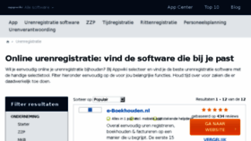 What Urenregistratiesoftware-vergelijken.nl website looked like in 2018 (6 years ago)