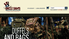 What Unclesamsretailoutlet.com website looked like in 2018 (6 years ago)
