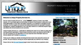 What Uniquepropertyservices.com website looked like in 2018 (6 years ago)