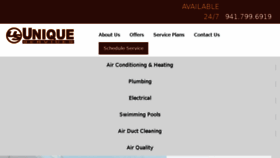 What Uniqueservices.com website looked like in 2018 (6 years ago)