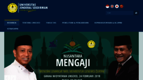 What Unsoed.ac.id website looked like in 2018 (8 years ago)