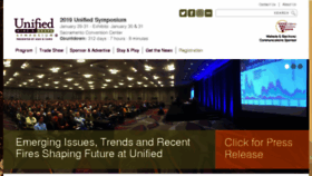 What Unifiedsymposium.org website looked like in 2018 (6 years ago)