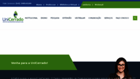 What Unicerrado.edu.br website looked like in 2018 (7 years ago)