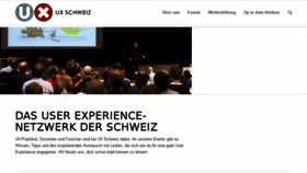 What Uxschweiz.ch website looked like in 2018 (6 years ago)