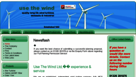 What Usethewind.co.uk website looked like in 2018 (6 years ago)