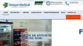 What Uniquemedical.com.au website looked like in 2018 (6 years ago)