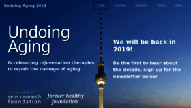 What Undoing-aging.org website looked like in 2018 (6 years ago)
