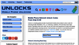 What Unlocks.co.uk website looked like in 2018 (6 years ago)